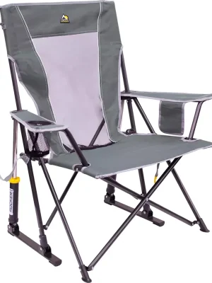 Heißes Angebot GCI Outdoor Comfort Pro Rocker Schaukelstuhl Grau Campingstuhl Faltstuhl Camping