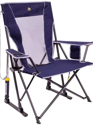 Kracherpreis GCI Outdoor Comfort Pro Rocker Schaukelstuhl Blau Campingstuhl Faltstuhl Camping